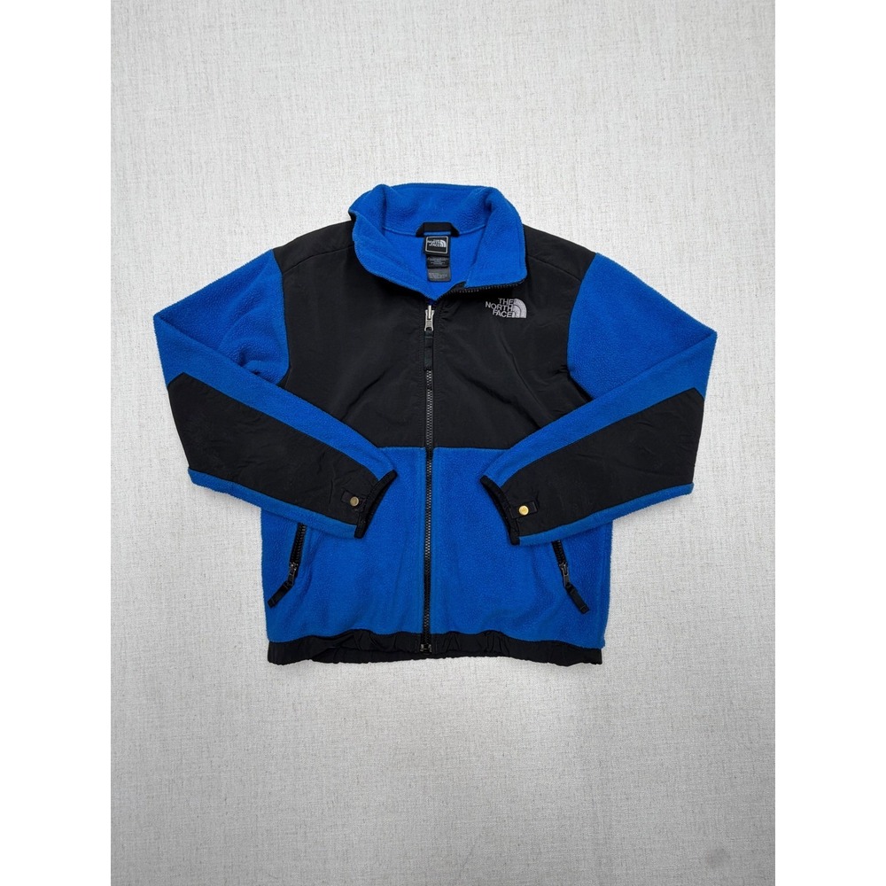 The North Face Boys Denali Polartec Fleece Jacket Blue Black M 10/12